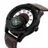 Oulm HP3880 Men Quartz Sports Watch Multifunction Business All match Wrist Watch Coffee Color