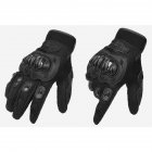 Outdoor Anti slip Breathable Wear resistant Safety Protection Full Finger Gloves for Riding Skiing Black XL