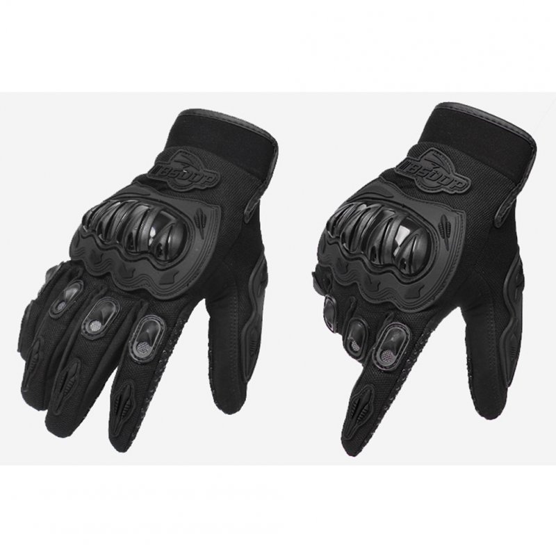Outdoor Anti-slip Breathable Wear-resistant Safety Protection Full Finger Gloves for Riding Skiing Black XL