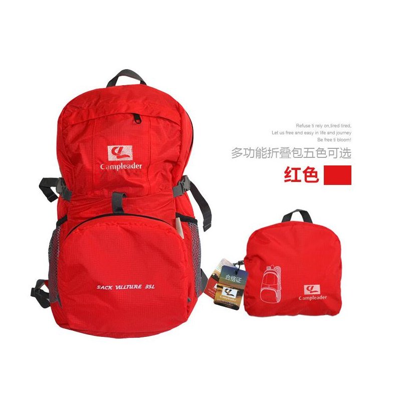 Outdoor Backpack Camping Climbing Bag Waterproof Mountaineering Hiking Rucksack red