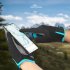 Outdoor Bike Cycling Gloves Touch Screen Anti Slip Breathable Shock Absorption Lightweight Full Finger Gloves Hiking Running Motorcycle Gloves Black blue L