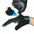 Outdoor Bike Cycling Gloves Touch Screen Anti Slip Breathable Shock Absorption Lightweight Full Finger Gloves Hiking Running Motorcycle Gloves Black blue L