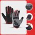Outdoor Bike Cycling Gloves Touch Screen Anti Slip Breathable Shock Absorption Lightweight Full Finger Gloves Hiking Running Motorcycle Gloves Black blue L
