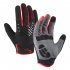 Outdoor Bike Cycling Gloves Touch Screen Anti Slip Breathable Shock Absorption Lightweight Full Finger Gloves Hiking Running Motorcycle Gloves Black blue L