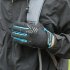 Outdoor Bike Cycling Gloves Touch Screen Anti Slip Breathable Shock Absorption Lightweight Full Finger Gloves Hiking Running Motorcycle Gloves Black blue L