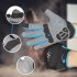 Outdoor Bike Cycling Gloves Touch Screen Anti Slip Breathable Shock Absorption Lightweight Full Finger Gloves Hiking Running Motorcycle Gloves Black blue L