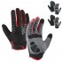 Outdoor Bike Cycling Gloves Touch Screen Anti Slip Breathable Shock Absorption Lightweight Full Finger Gloves Hiking Running Motorcycle Gloves Black blue L