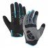 Outdoor Bike Cycling Gloves Touch Screen Anti Slip Breathable Shock Absorption Lightweight Full Finger Gloves Hiking Running Motorcycle Gloves Black blue L