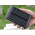 Outdoor Camping 6000mAh Portable Power Bank has a Solar Panel  two USB Ports  Phone Adapters  built in LED light with 4 Light Modes