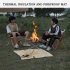 Outdoor Camping Fire Mat Flame Retardant Fireproof Cloth Barbecue Fire Blanket Rugs with Storage Bag 100 x 100