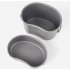 Outdoor Camping Foldable Titanium Lunch Box Instant Noodle Bowl with Cover Tableware Two piece Set Titanium