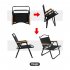 Outdoor Camping Leisure Chair Lightweight Foldable Oxford Cloth Fishing Coffee Chair Portable Blackout Camping Chair black