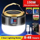 Outdoor Camping Light 3 Modes Usb Charging Power Display Portable Solar Emergency Light Tent Lamp 509