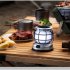 Outdoor Camping  Light Solar Charging Waterproof Tent Light Retro Style Rechargeable Mobile Lighting Portable Hanging Atmosphere Lamp Silver