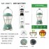 Outdoor Camping Light Solar Rechargeable Waterproof Retro Lamp For Garden Patio Yard Battery Model   Green