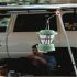 Outdoor Camping Light Solar Rechargeable Waterproof Retro Lamp For Garden Patio Yard Battery Model   Green