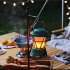 Outdoor Camping Light Solar Rechargeable Waterproof Retro Lamp For Garden Patio Yard Battery Model   Green