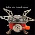 Outdoor Camping Picnic Gas Stove Mini Foldable Gas Burner Cooking Tool Furnace  Silver