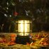 Outdoor Camping Tent Lights 4000k Portable Multifunctional Retro Hanging Cob Emergency Lantern Light Frosted Black