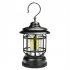 Outdoor Camping Tent Lights 4000k Portable Multifunctional Retro Hanging Cob Emergency Lantern Light Frosted Green