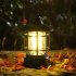 Outdoor Camping Tent Lights 4000k Portable Multifunctional Retro Hanging Cob Emergency Lantern Light Frosted Green