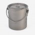Outdoor Camping Titanium Pot Hanging Pot with Cover Foldable Portable Picnic Titanium Pot 750ML Titanium hanging pot 750ml