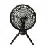 Outdoor Camping Tripod Fan 270 Degree Rotatable 2350 Rpm min 3 levels Dimming Mini Fan With Led Lamp coffee color