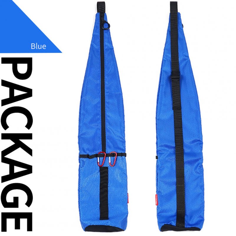 Outdoor Climbing Cane Backpack Waterproof Knapsack Portable Walking Stick Storage Bag Fishing Pole Storage blue