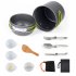 Outdoor Cookware Set  Camping Cookware Mess Kit Bowl Non Stick Pot  Rice Shovel  Loofah Pouch  Soup Spoon Set For Hiking Backpacking Picnic Cooking DS 101 pot m