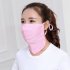 Outdoor Cycling Mask Anti UV Adjustable Windproof Face Neck Cover  Pink dot One size