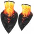 Outdoor Cycling Triangle Scarf Ice Silk Enlarged Face and Neck Sunscreen Mask  Red flame Quick drying triangle