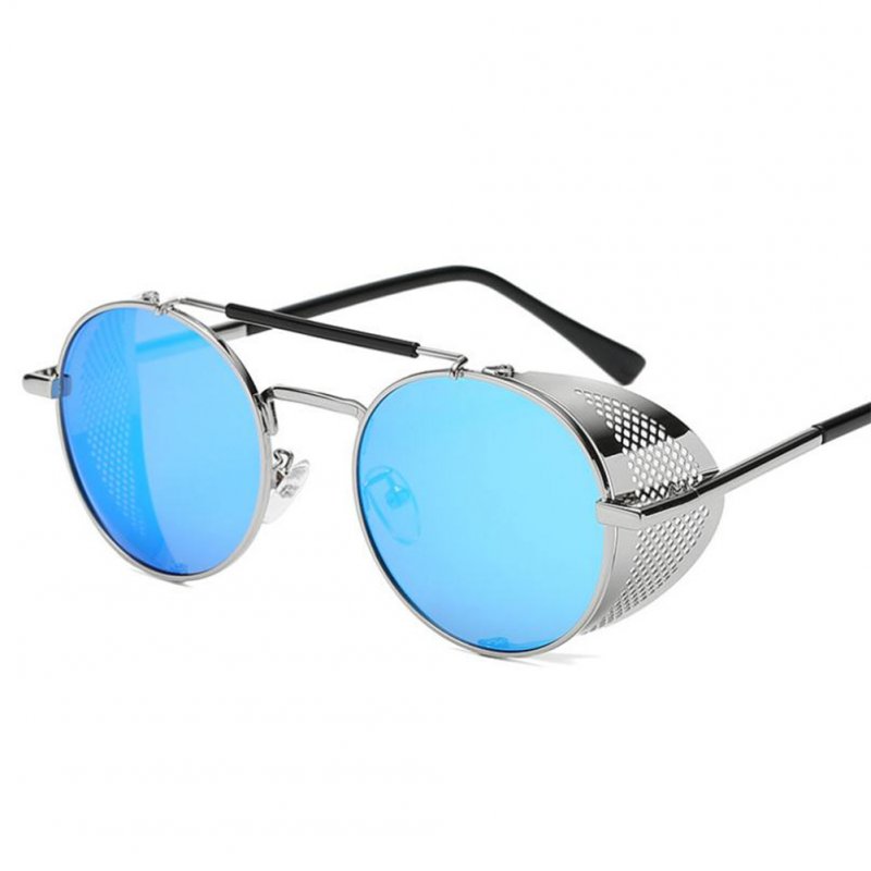 Outdoor Fashion Sunscreen Glasses TAC Lens Polarized/Not Polarized Glasses for Outdoor Sports Silver frame ice blue_Polarized light