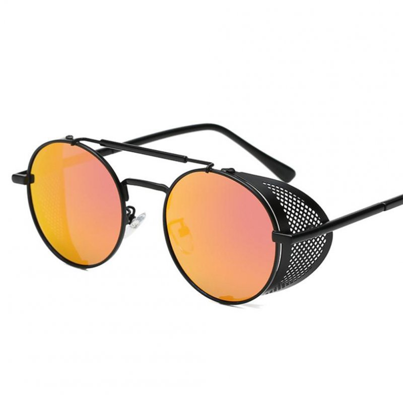 Outdoor Fashion Sunscreen Glasses TAC Lens Polarized/Not Polarized Glasses for Outdoor Sports Black frame orange red_Polarized light