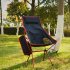 Outdoor Fishing Chair Portable Aluminum Alloy Ultralight Extended Folding Chair for Hiking Camping Picnic Dark Blue