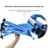 Outdoor Fishing Chair Portable Aluminum Alloy Ultralight Extended Folding Chair for Hiking Camping Picnic Lake Blue