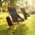 Outdoor Fishing Chair Portable Aluminum Alloy Ultralight Extended Folding Chair for Hiking Camping Picnic Lake Blue