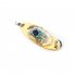 Outdoor Fishing Light Flash Lamp LED Deep Drop Underwater Eye Shape Fishing Squid Fish Lure Light blue 3 8G