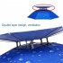 Outdoor Fishing Umbrella Portable Folding Double layer Windproof Uv proof Head mounted Sunshade Hat  blue  80cm 