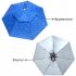 Outdoor Fishing Umbrella Portable Folding Double layer Windproof Uv proof Head mounted Sunshade Hat  blue  80cm 