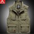 Outdoor Fishing Vest Quick drying Breathable Mesh Jacket for Photography Hiking Khaki L