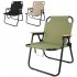 Outdoor Foldable Chair Furniture Kermit High Carbon Steel 600D Oxford Cloth Portable Folding Chair Great For Camping Picnic Park beige
