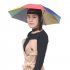 Outdoor Foldable Sun Umbrella Hat Golf Fishing Camping Headwear Cap Camouflage 65CM in diameter