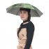 Outdoor Foldable Sun Umbrella Hat Golf Fishing Camping Headwear Cap Camouflage 65CM in diameter