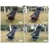 Outdoor Folding Chair Barbecue Chair Recliner BBQ Folding Chair Fishing Chair Aluminum Alloy Chair Navy blue 40   43 5cm