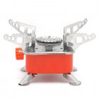 Outdoor Folding Metal Camping Gas Stove 2800w Windproof Foldable Stove Burner With Storage Bag For Hiking Camping Sifang stove-orange red