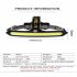 Outdoor Headlamp Type c Rechargeable Waterproof Led Cob Strong Light Head Lamp For Camping Hiking Working As shown