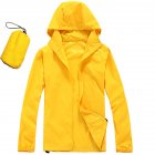 Outdoor Hooded Windbreaker Jacket For Men Women Sunscreen Windproof Quick-drying Large Size Coat For Fishing Cycling yellow L