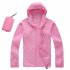 Outdoor Hooded Windbreaker Jacket For Men Women Sunscreen Windproof Quick drying Large Size Coat For Fishing Cycling Fuchsia XL