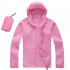 Outdoor Hooded Windbreaker Jacket For Men Women Sunscreen Windproof Quick drying Large Size Coat For Fishing Cycling pink XS