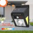 Outdoor LED Solar Power Motion Sensor Lamp Waterproof Garden Yard Wall Light Security Lighting Concave COB
